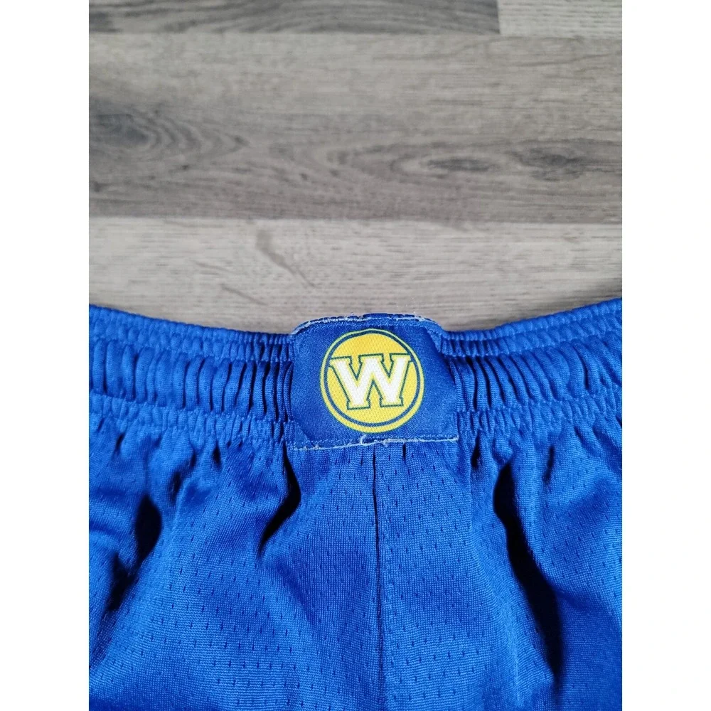 NBA Authentic Nike Golden State Warriors Blue On Court Basketball Shorts Boys XL